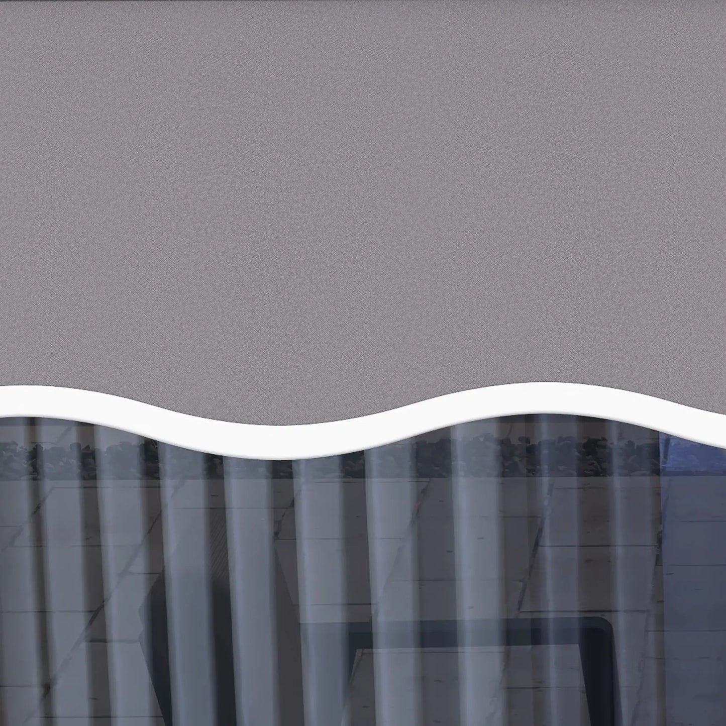 11' x 10' Outdoor Sunshade Canopy, UV Protection, Light Grey Awning Fabric Replacement at Gallery Canada