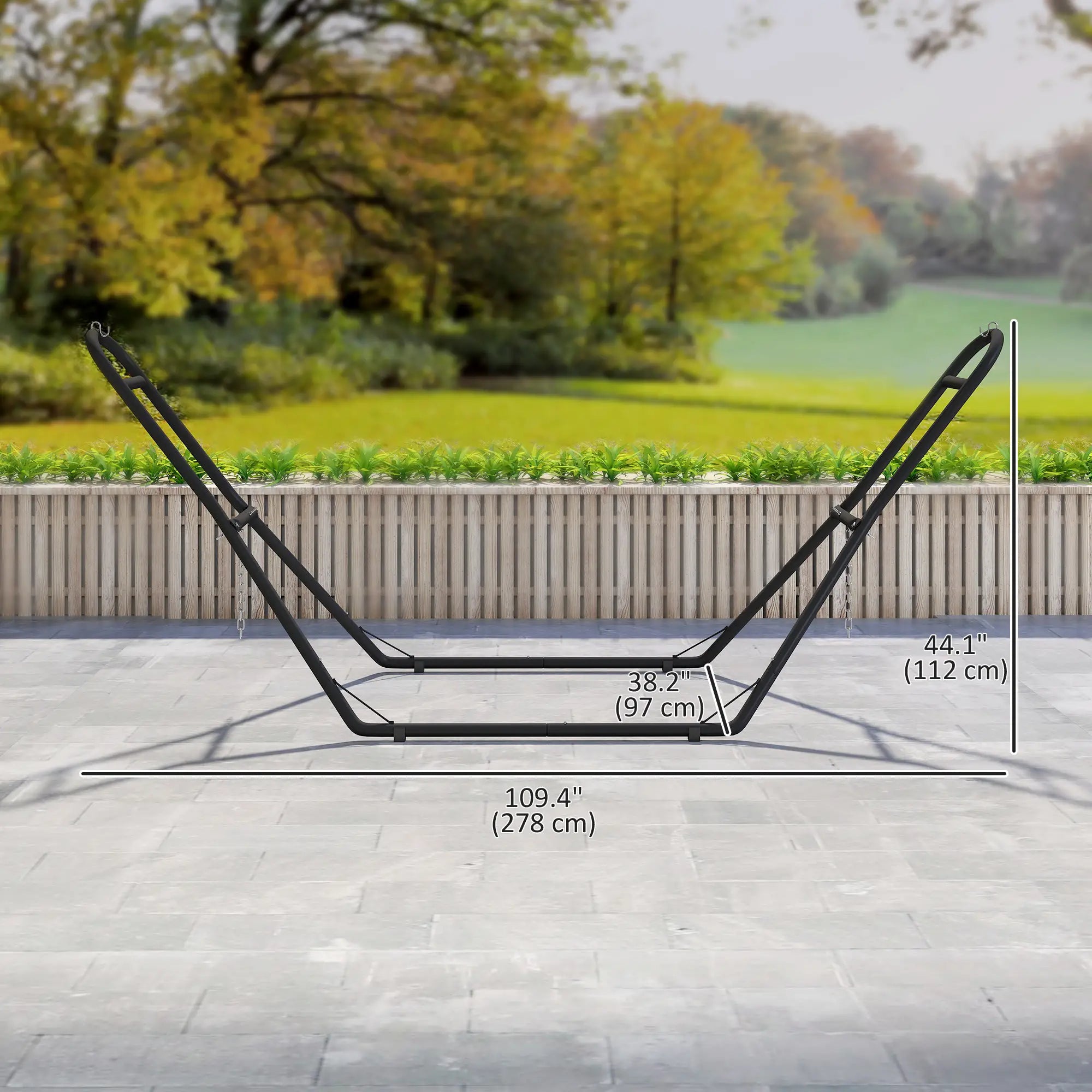 Steel Hammock Stand, Adjustable Height, 109.4