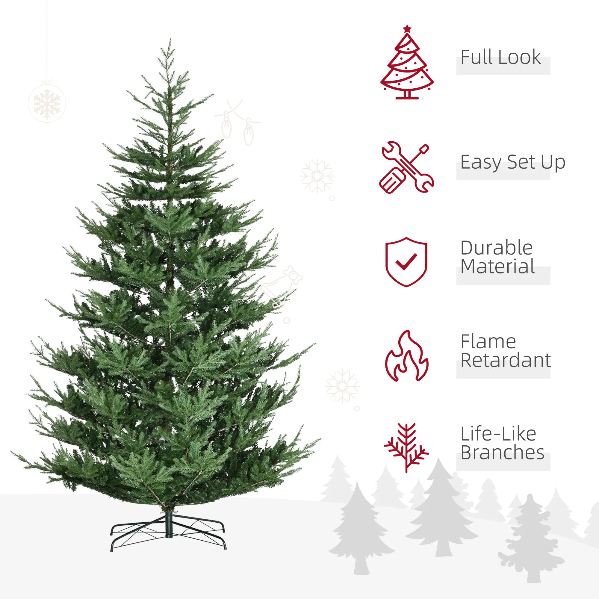 9ft Artificial Christmas Tree, Metal Base Artificial Christmas Trees at Gallery Canada