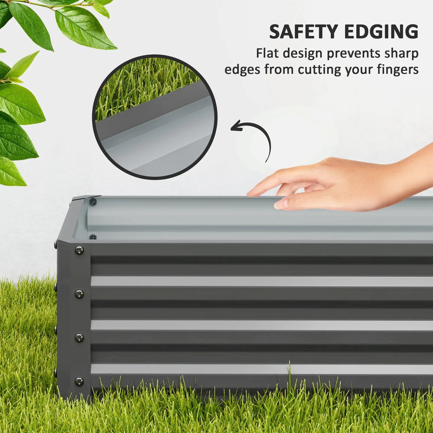 Galvanized Raised Garden Beds, Outdoor Planter Box, Set of 2, Light Grey Raised Garden Beds at Gallery Canada