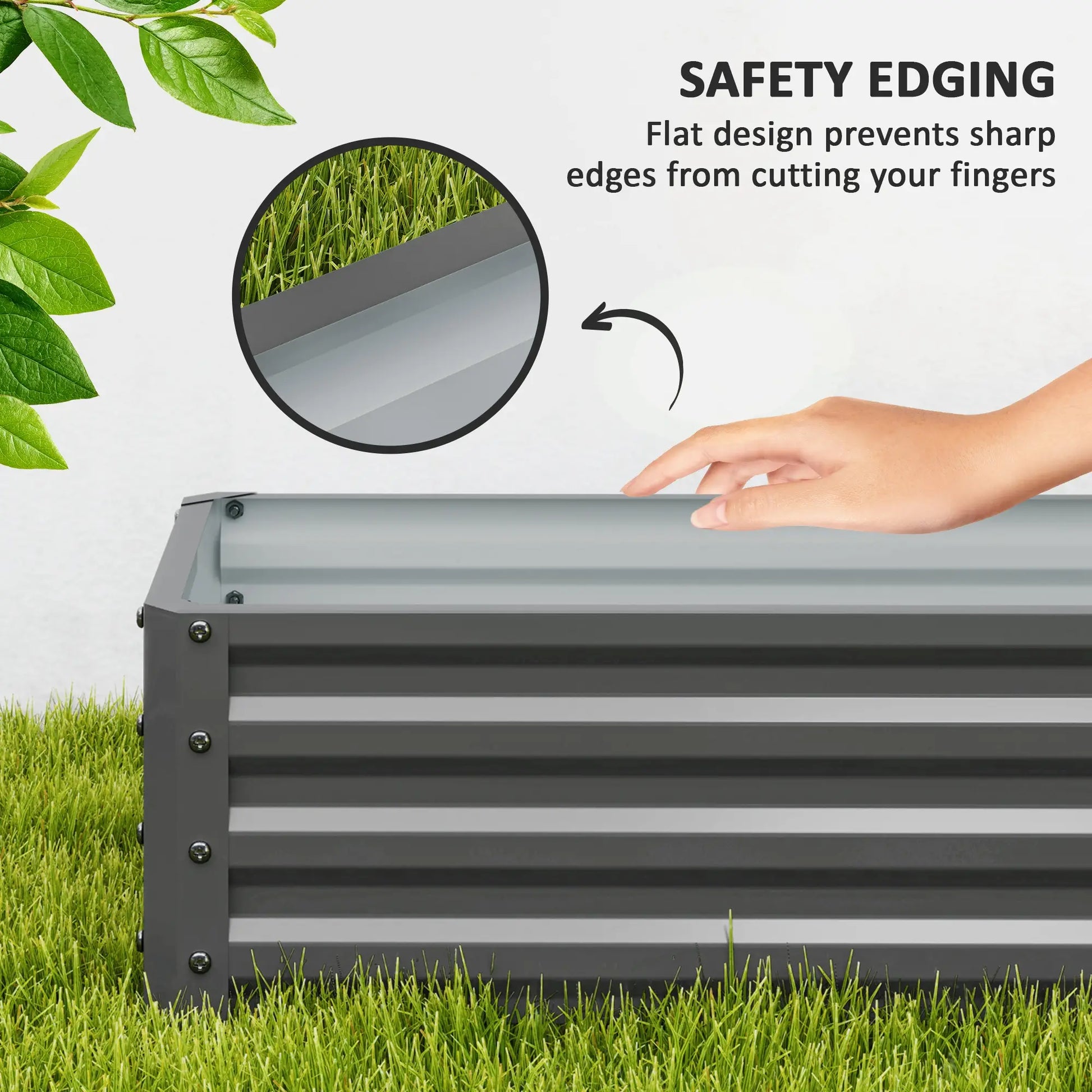 Galvanized Raised Garden Beds, Outdoor Planter Box, Set of 2, Light Grey Raised Garden Beds at Gallery Canada