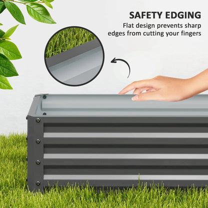 Galvanized Raised Garden Beds, Outdoor Planter Box, Set of 2, Light Grey Raised Garden Beds at Gallery Canada