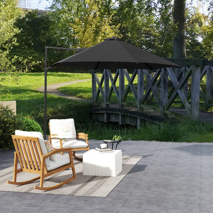 8.5FT Offset Patio Umbrella, 360° Rotation, Φ100.8" x 96.5"H, Black Offset Cantilever Umbrellas at Gallery Canada