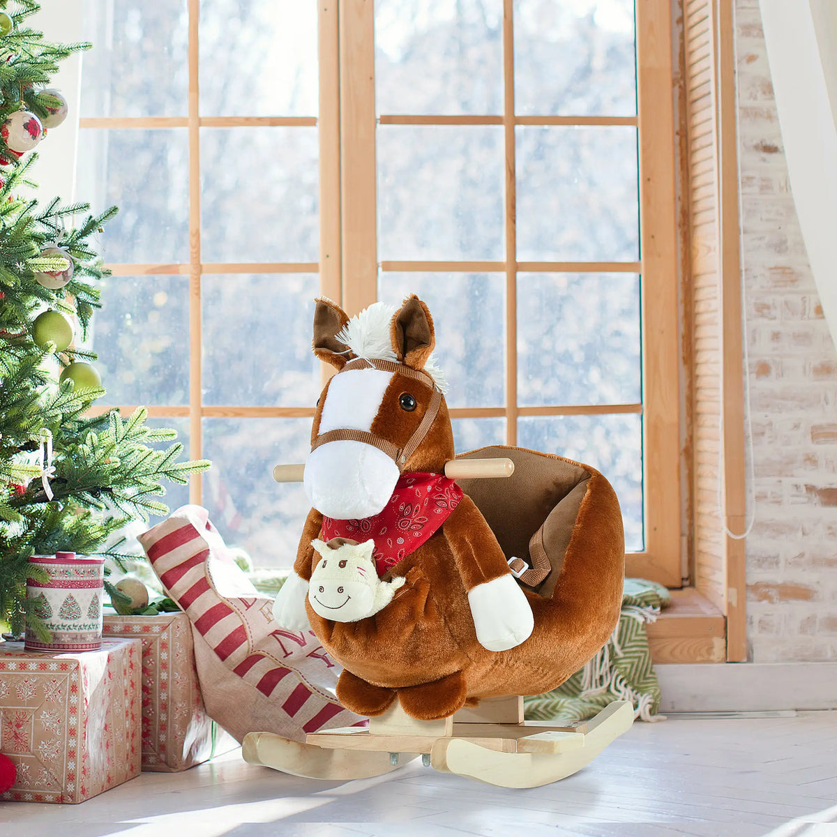 Kids Rocking Horse with Cradlesong, Hand Puppet, 18-36 Months, Brown Rocking Horses at Gallery Canada