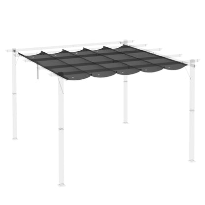 Retractable Pergola Canopy Replacement, 10' x 10', Dark Grey Gazebo Canopy Replacement at Gallery Canada