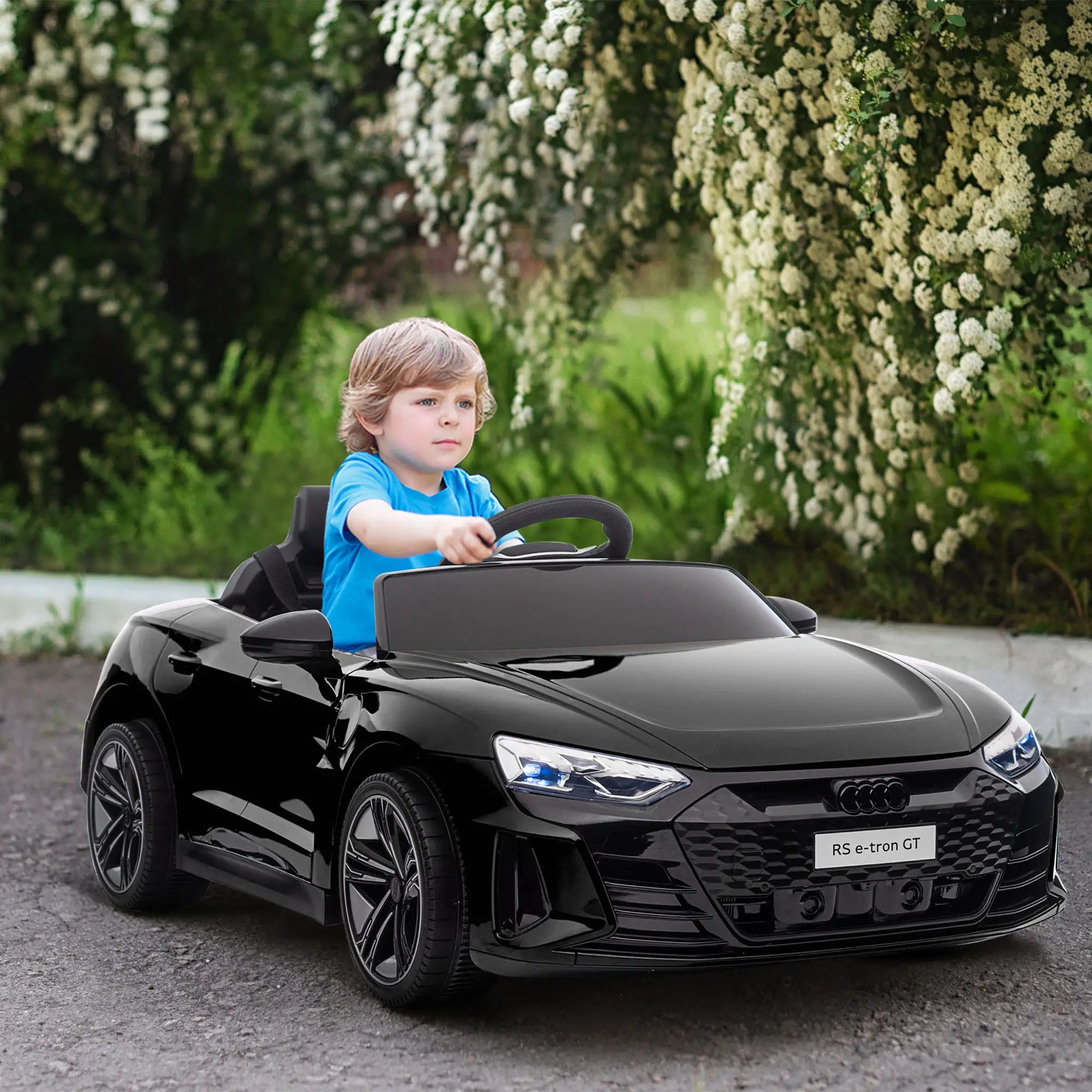 12V Ride-On Toy Car with Remote Control, 3.1 MPH, Black Electric Toy Cars at Gallery Canada