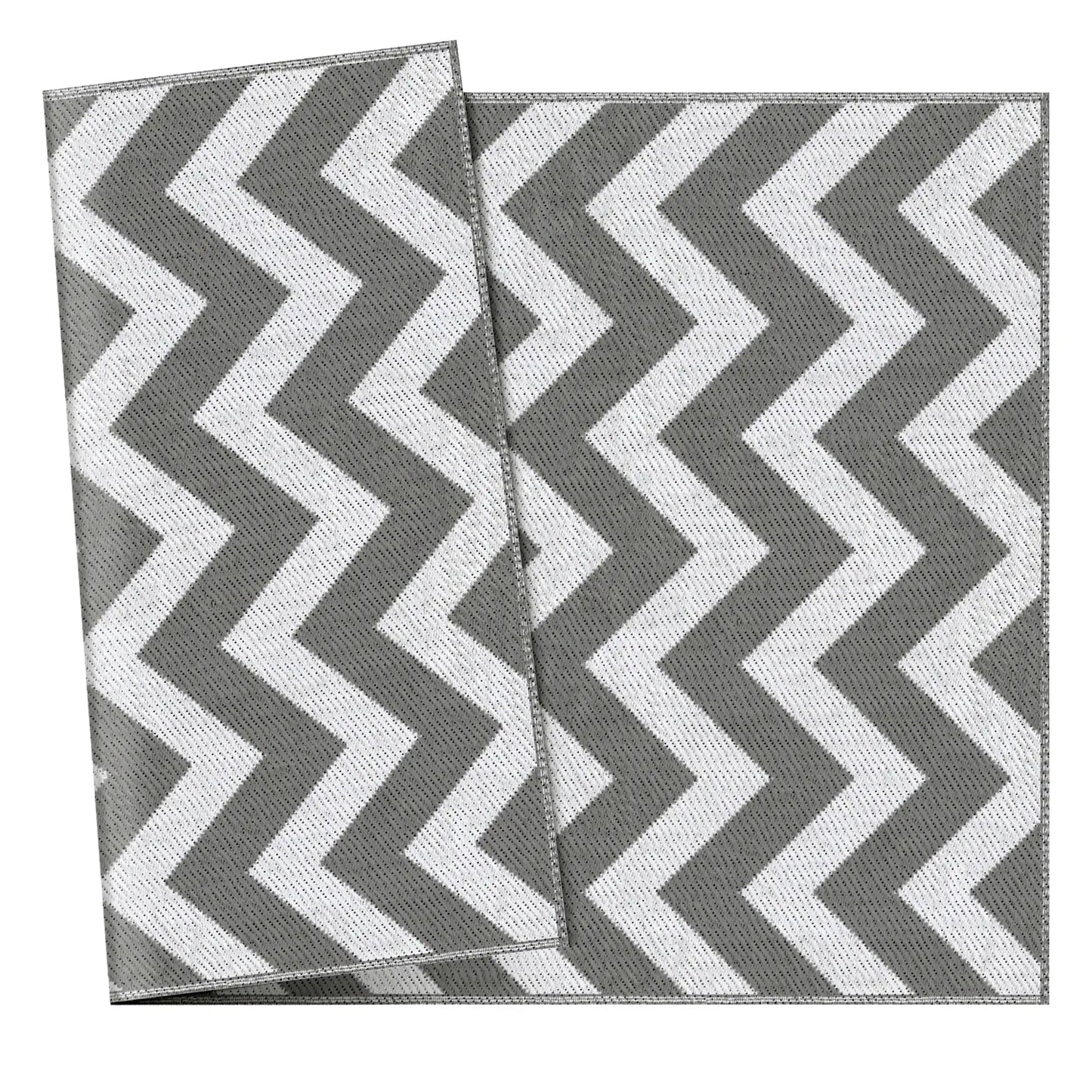 Reversible Outdoor RV Rug, 4' x 6', Patio Floor Mat, Grey & White Garden Decor at Gallery Canada