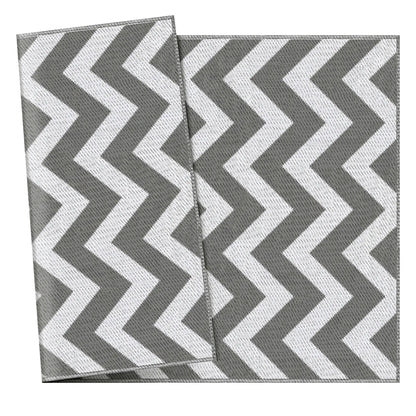 Reversible Outdoor RV Rug, 4' x 6', Patio Floor Mat, Grey & White Garden Decor at Gallery Canada