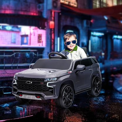 12V Licensed Chevrolet Tahoe Ride On Car, Remote Control, 3-6 Years, Grey Electric Toy Cars at Gallery Canada