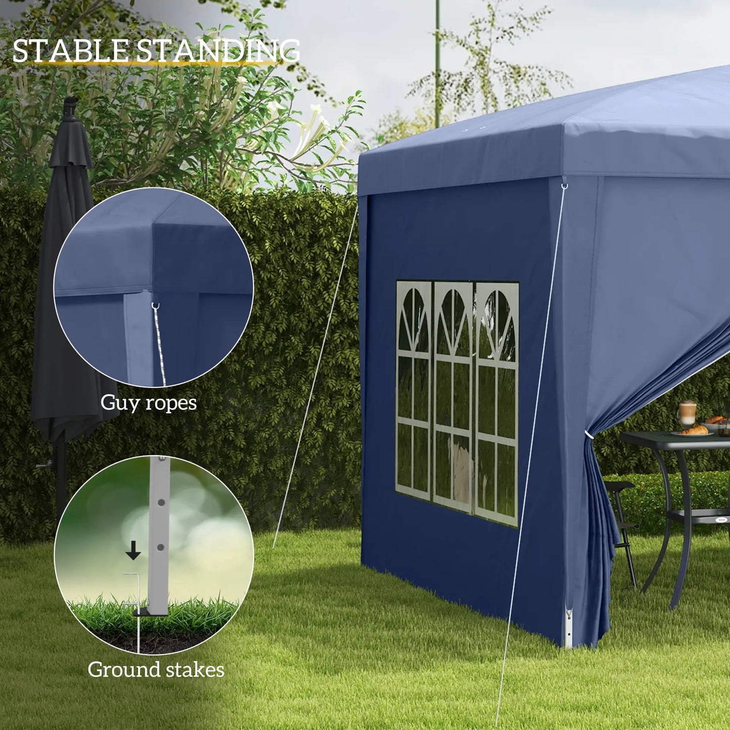 10'x10' Outdoor Pop Up Party Tent Wedding Gazebo Canopy, Blue Pop Up Canopies at Gallery Canada