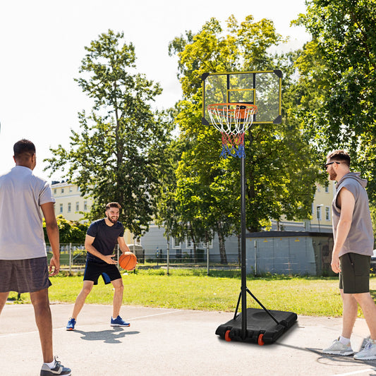 Portable Basketball Hoop, 6ft-7ft Height Adjustable Basketball System with Wheels &; 28" Backboard for Youth Junior - Gallery Canada