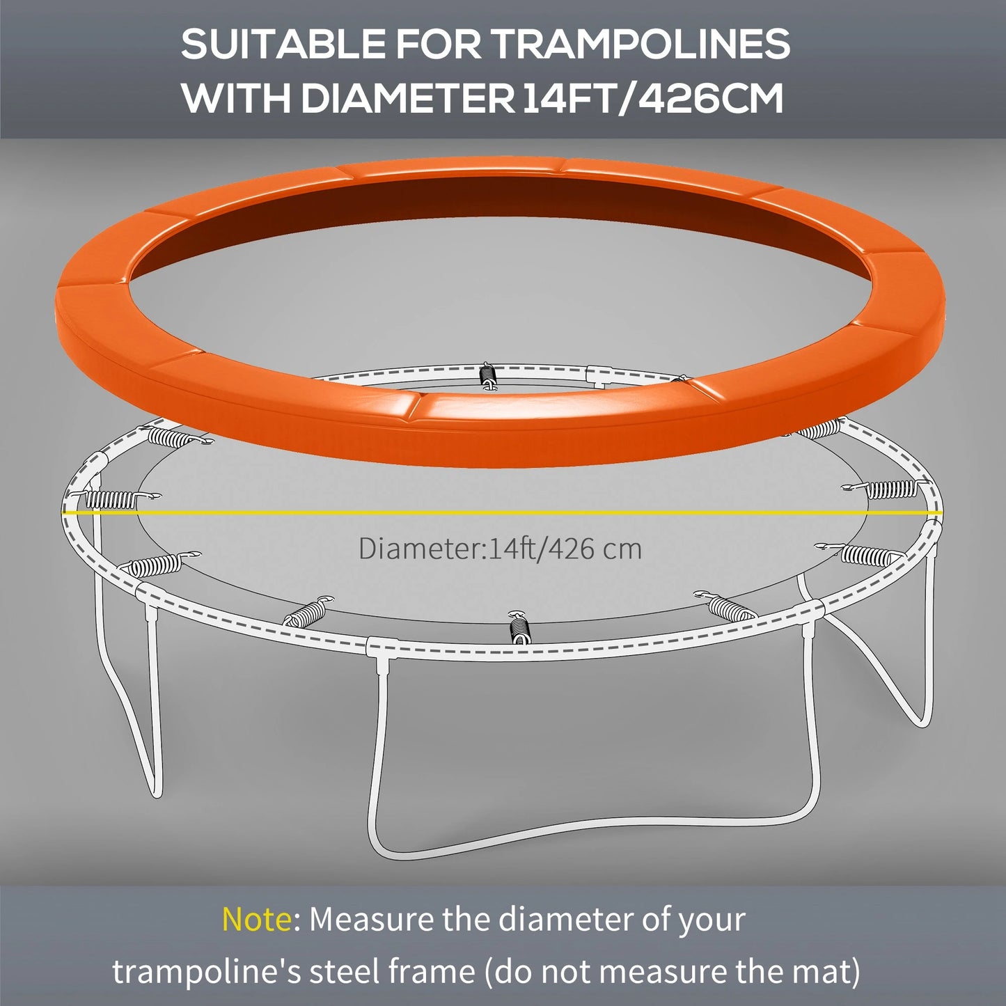 14ft Trampoline Replacement Pad, Jump Bounce Exercise, Light Orange Trampolines at Gallery Canada