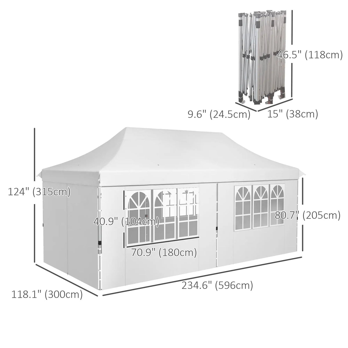 Pop Up Canopy 20x10 With 6 Sidewalls & Sand Bags, White Pop Up Canopies at Gallery Canada