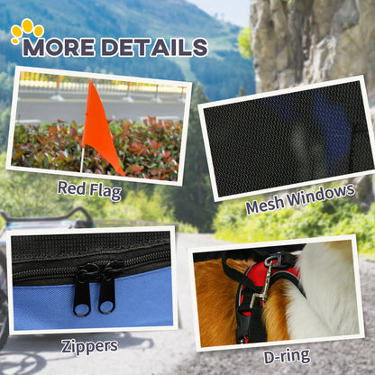 Foldable Dog Bike Trailer, Pet Cargo Carrier, Blue and Grey Dog Bike Trailers & Strollers at Gallery Canada