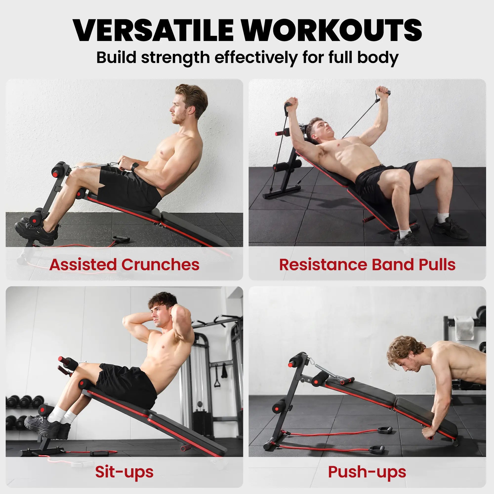 Foldable Sit Up Bench, Core Workout, Home Gym, Black Sit Up Benches at Gallery Canada