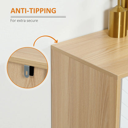 Modern Sideboard, Dining Cabinet with Adjustable Shelves, Natural Bar Cabinets at Gallery Canada