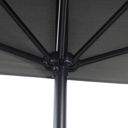 8ft Half Round Umbrella, Outdoor Patio Sun Shade, 5 Ribs Sun Umbrellas at Gallery Canada