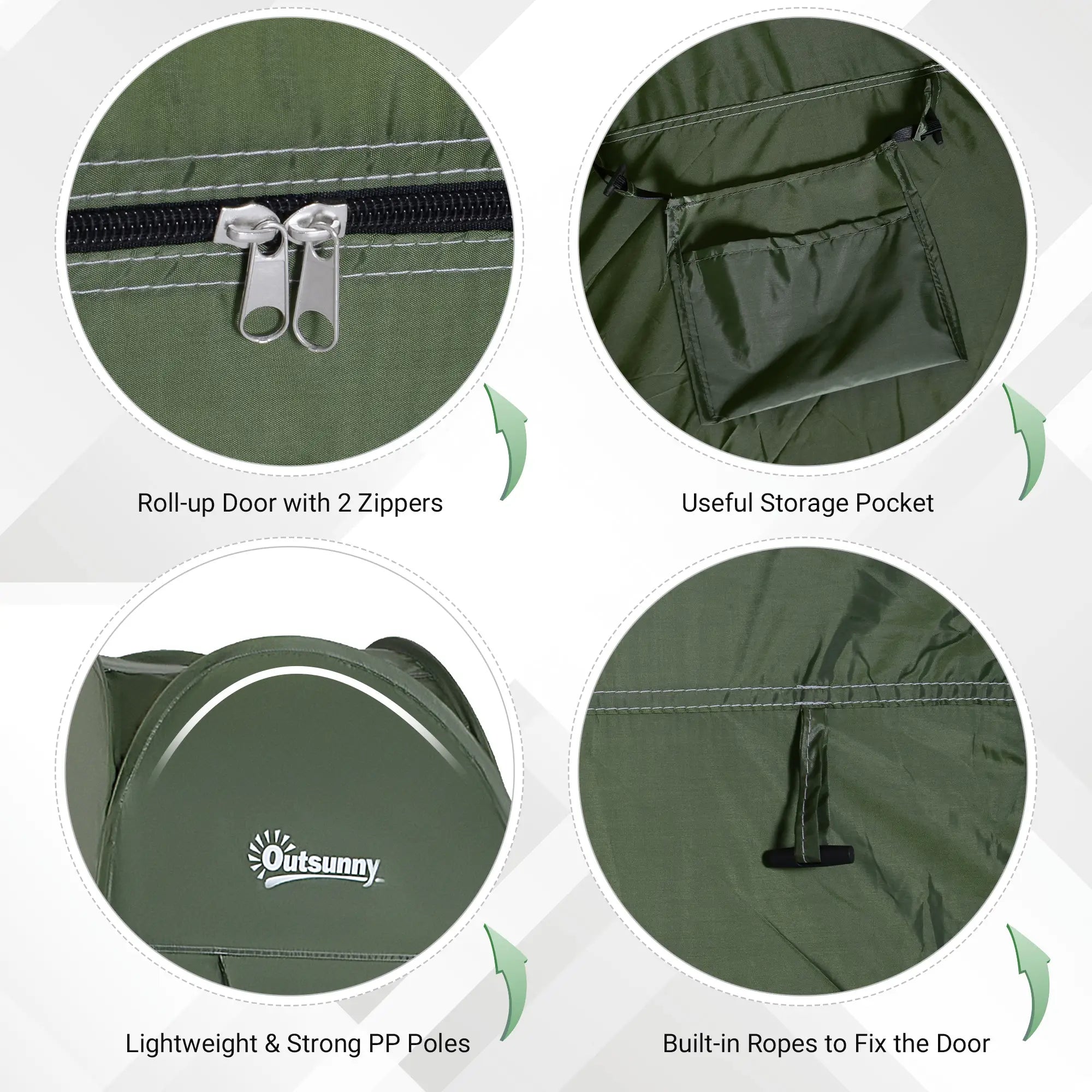 Green Popup Shower Tent, Portable Changing Room, Green Camping Tents at Gallery Canada