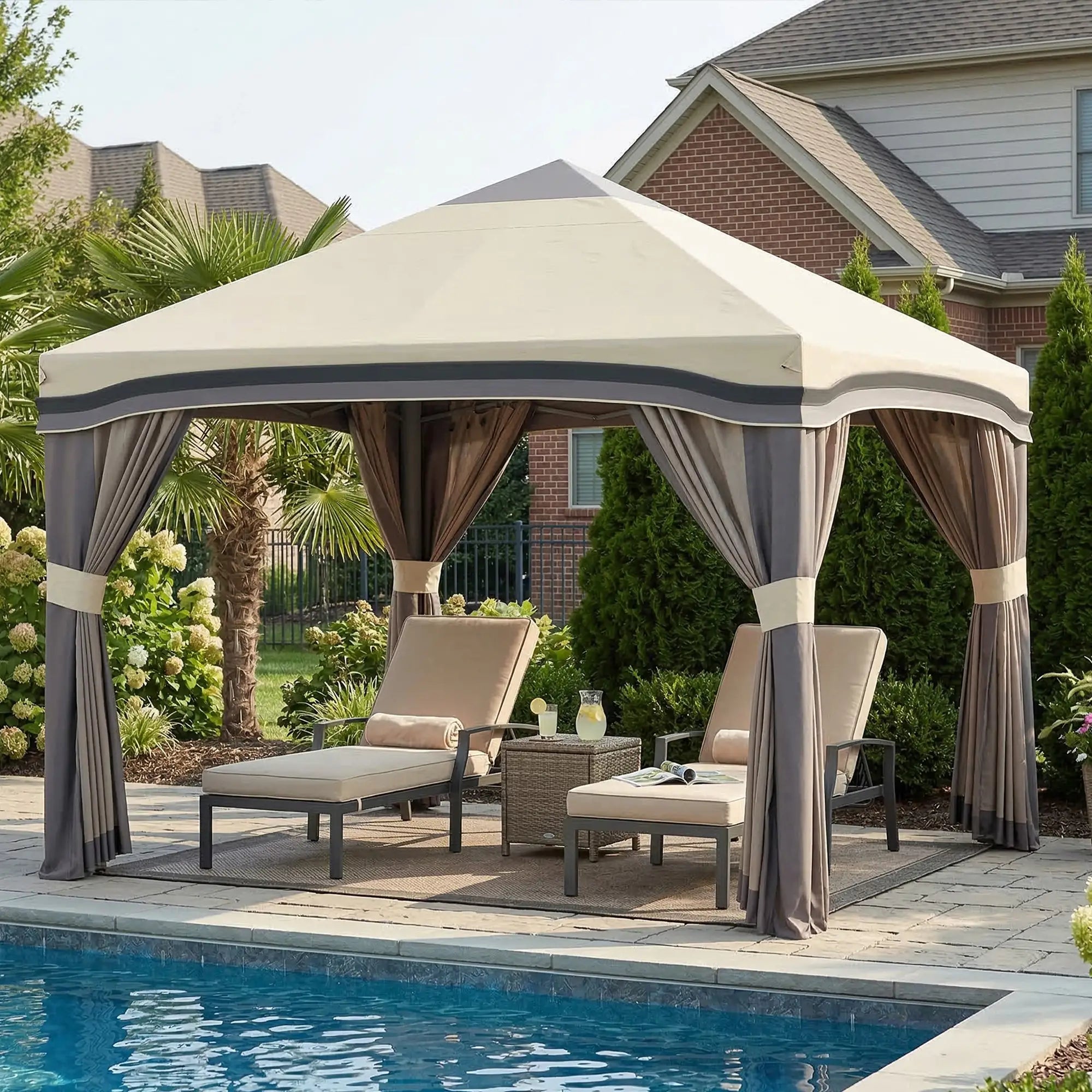 10' X 10' Pop Up Canopy With Netting, Foldable Tents, Height Adjustable Pop Up Canopies at Gallery Canada