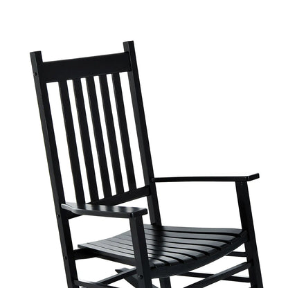 Wooden Porch Rocking Chair, Outdoor Patio Rocker, Black Outdoor Rocking Chairs at Gallery Canada