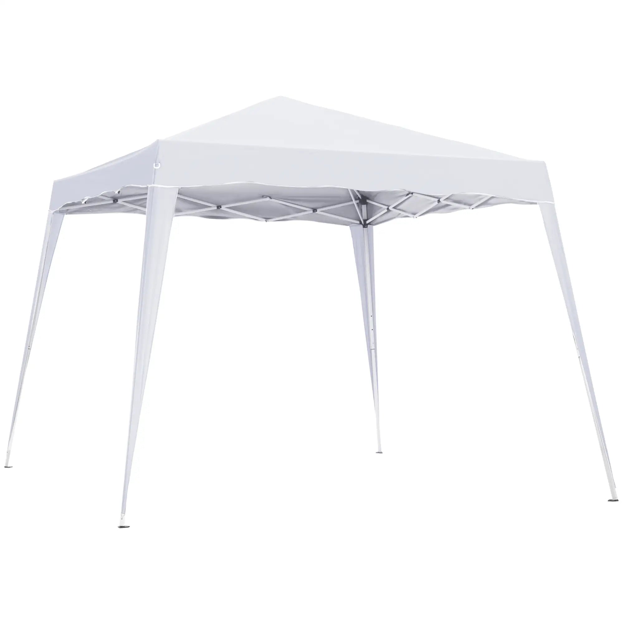 8' x 8' Pop Up Canopy, Outdoor Foldable Tent, Portable with Bag, White Pop Up Canopies White at Gallery Canada