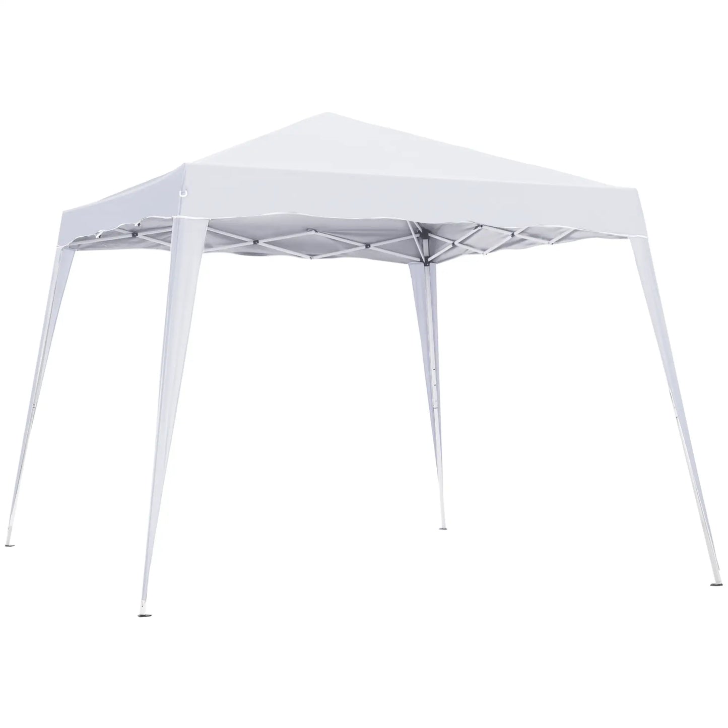 8' x 8' Pop Up Canopy, Outdoor Foldable Tent, Portable with Bag, White Pop Up Canopies White at Gallery Canada