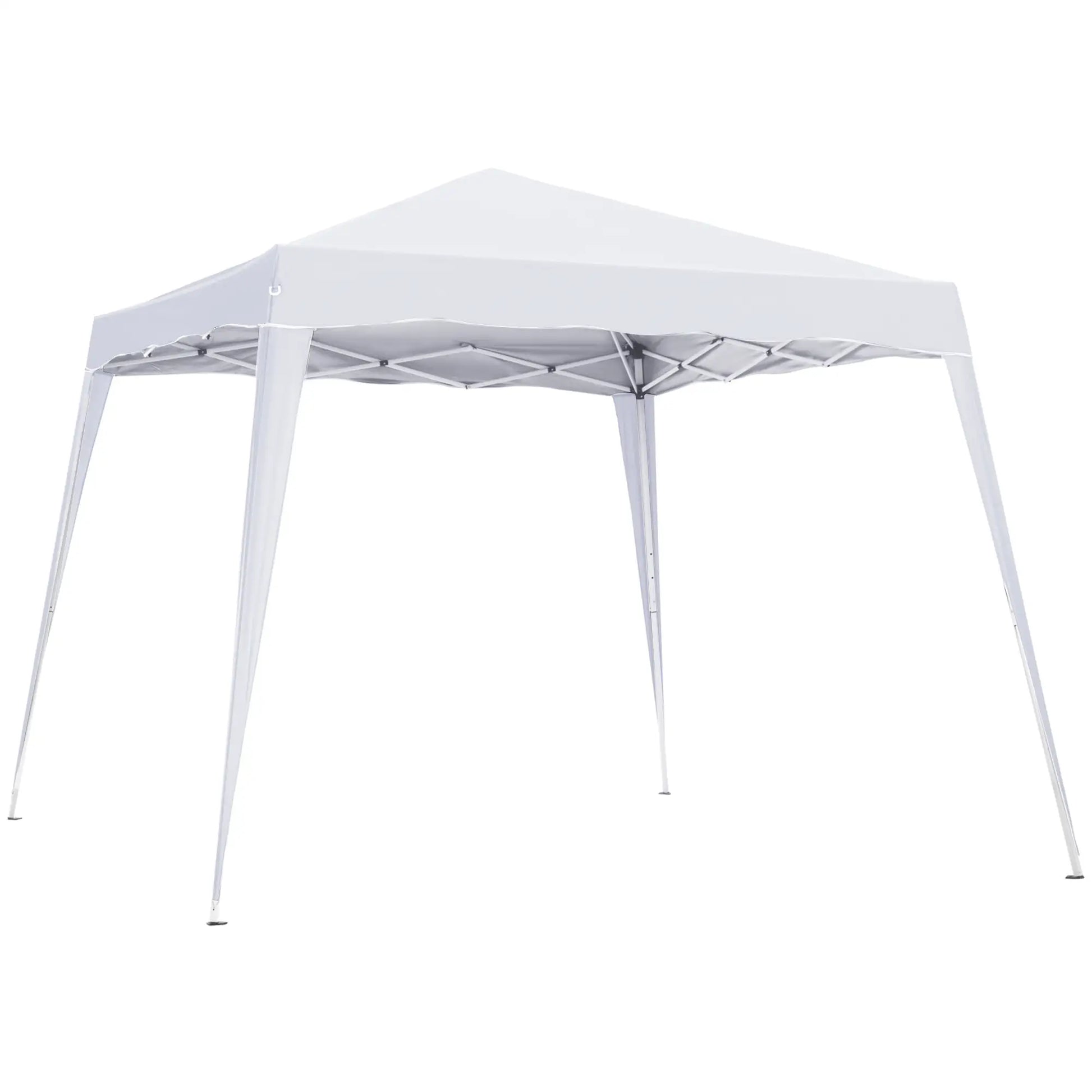8' x 8' Pop Up Canopy, Outdoor Foldable Tent, Portable with Bag, White Pop Up Canopies White at Gallery Canada