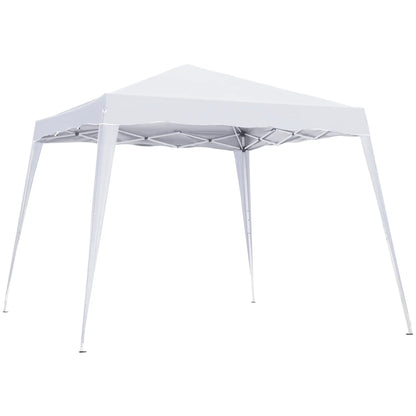8' x 8' Pop Up Canopy, Outdoor Foldable Tent, Portable with Bag, White Pop Up Canopies White at Gallery Canada