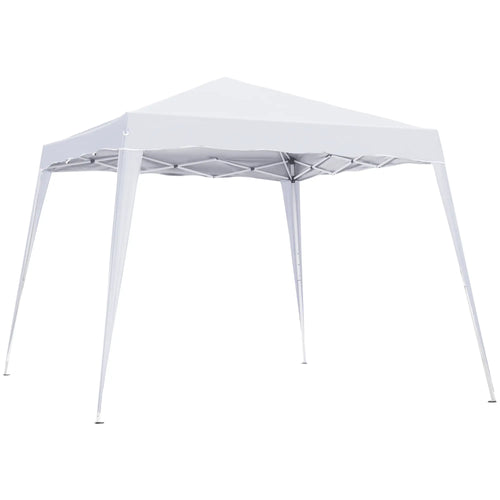8' x 8' Pop Up Canopy, Outdoor Foldable Tent, Portable with Bag, White