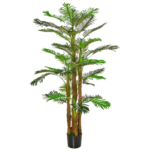 6FT Artificial Tropical Palm Tree Faux Decorative Plant in Nursery Pot for Indoor Outdoor Décor - Gallery Canada