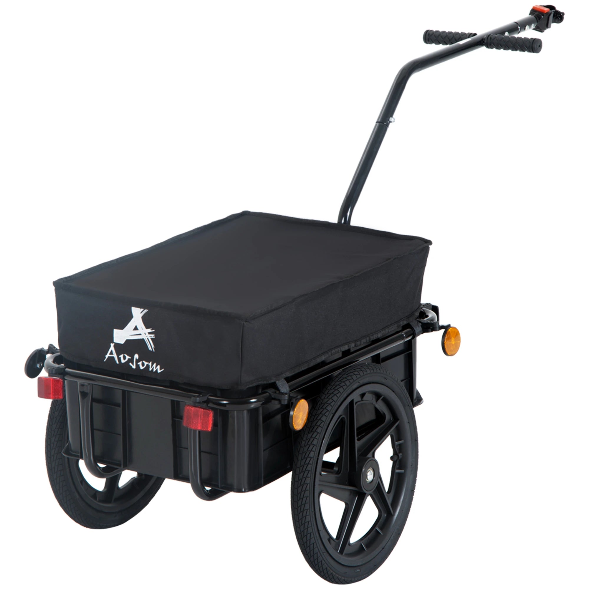 Multi-Functional Bike Trailer, Steel, Large, Black Bike Cargo Trailers Black at Gallery Canada