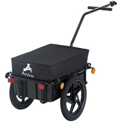 Multi-Functional Bike Trailer, Steel, Large, Black Bike Cargo Trailers Black at Gallery Canada