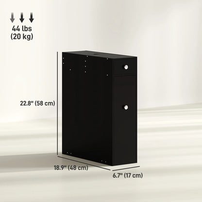 Space Saving Toilet Paper Cabinet, Narrow Bathroom Storage, Black Bathroom Cabinets at Gallery Canada