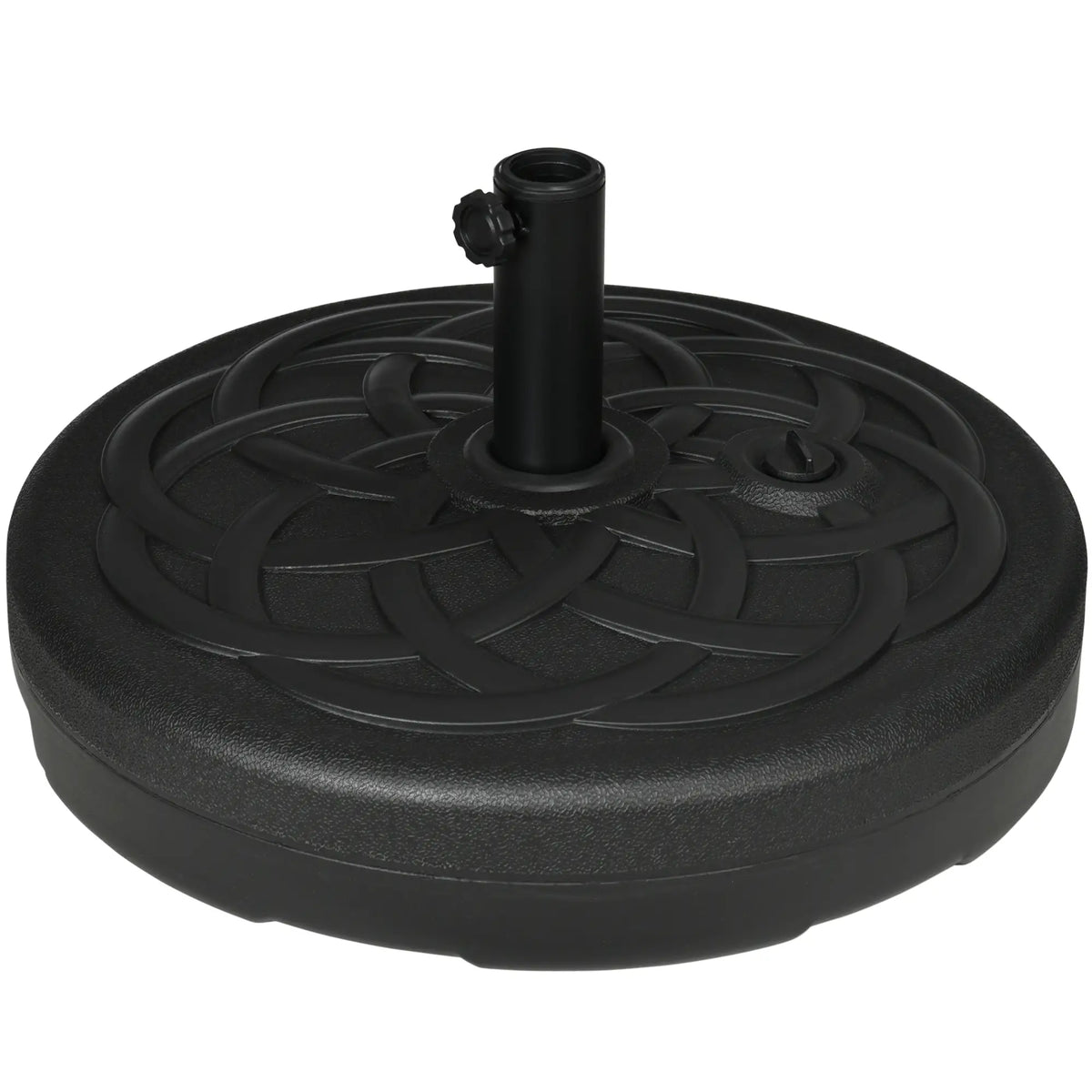 77 lb Heavy Duty Patio Umbrella Base, 22" Round, Black Umbrella Bases at Gallery Canada