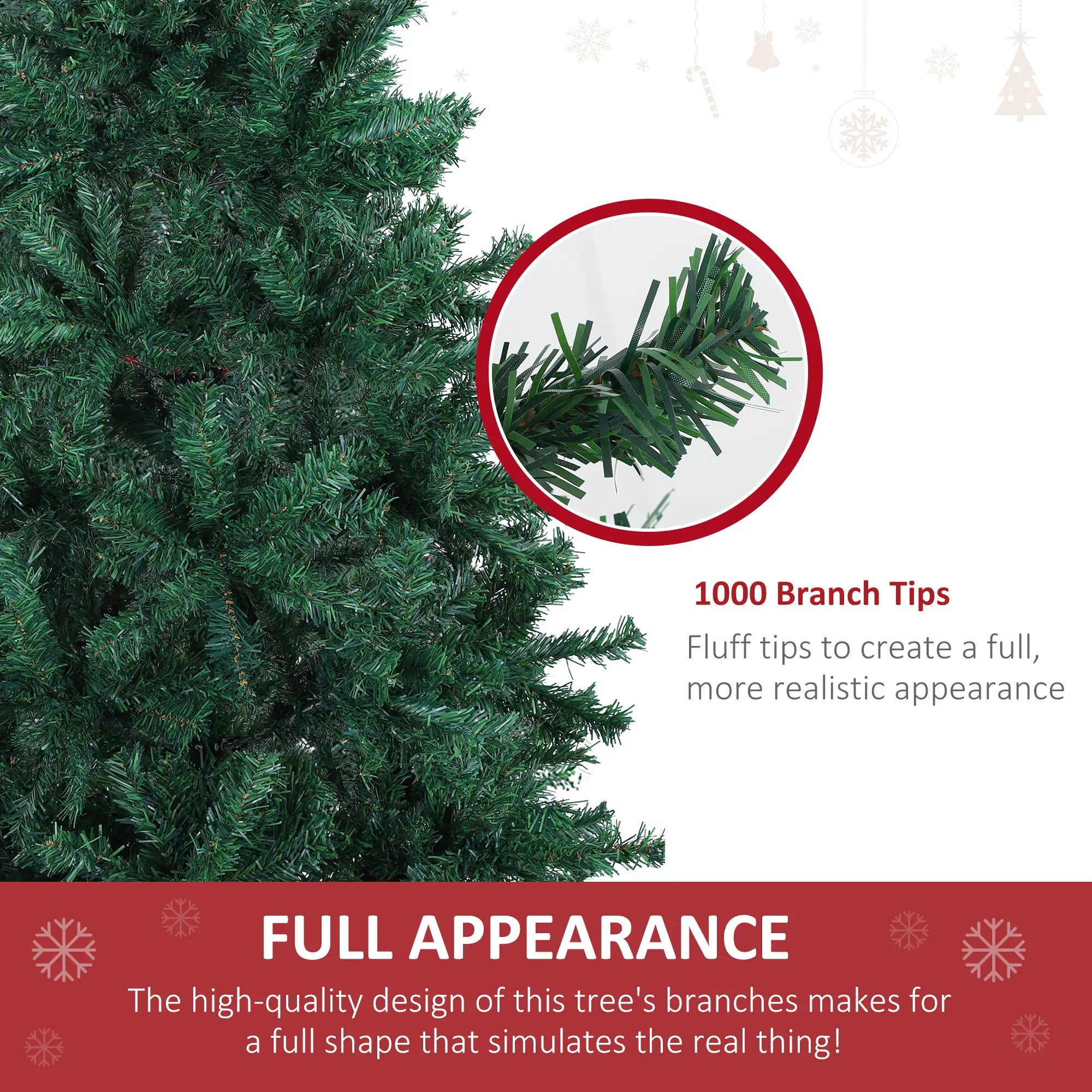 6ft Unlit Artificial Spruce Christmas Tree, Solid Metal Stand Artificial Christmas Trees at Gallery Canada