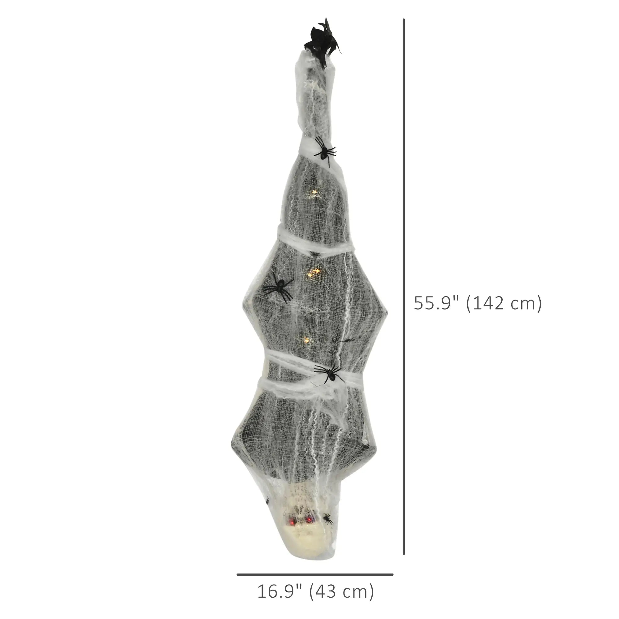 55.9 Inch Life Size Hanging Mummy with Spider Web, Animated, Motion Activated Halloween Decorations at Gallery Canada