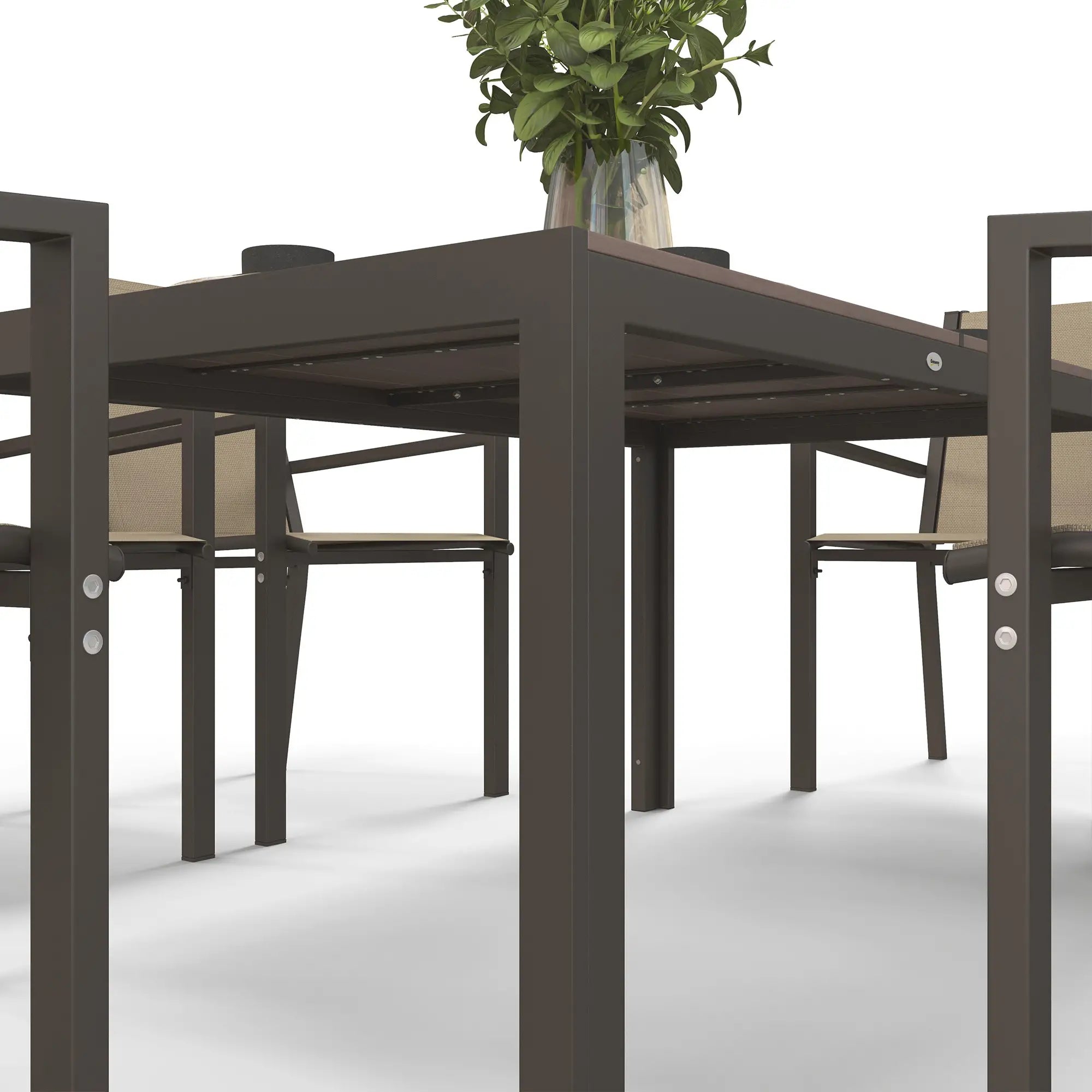 7-Piece Outdoor Dining Set With Rectangular Table & 6 Stackable Chairs Outdoor Dining Sets at Gallery Canada