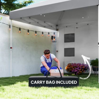 10' x 10' Pop Up Canopy Tent, Adjustable Height, Light Grey Pop Up Canopies at Gallery Canada