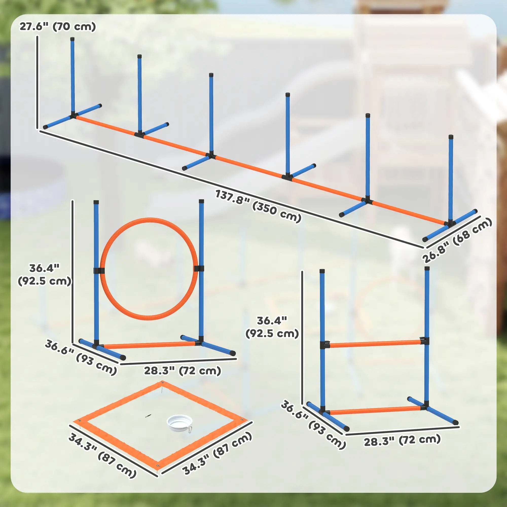 Dog Agility Training Equipment, 5PCS Obstacle Course Starter Kit With Bag Dog Agility Training Equipment at Gallery Canada