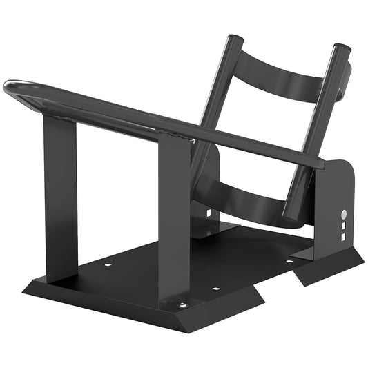 Motorcycle Wheel Chock, 1800 lbs Capacity, Steel, 15"-21" Wheels, Black Bike Parking Stands Black at Gallery Canada