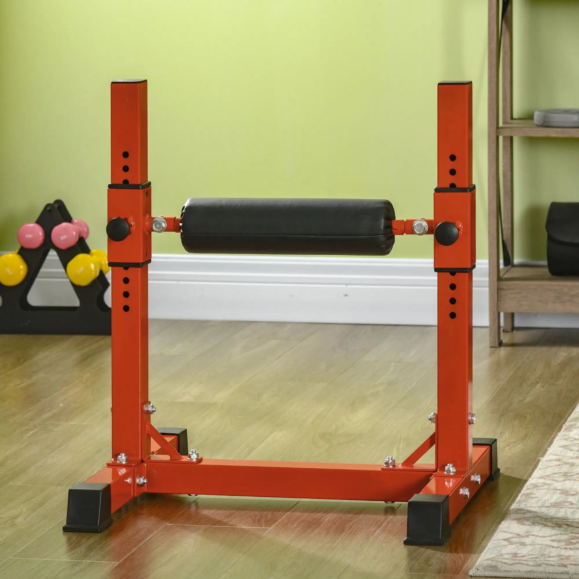 Bulgarian Split Squat Stand, 12-Level Adjustable, Red Squat Machine at Gallery Canada