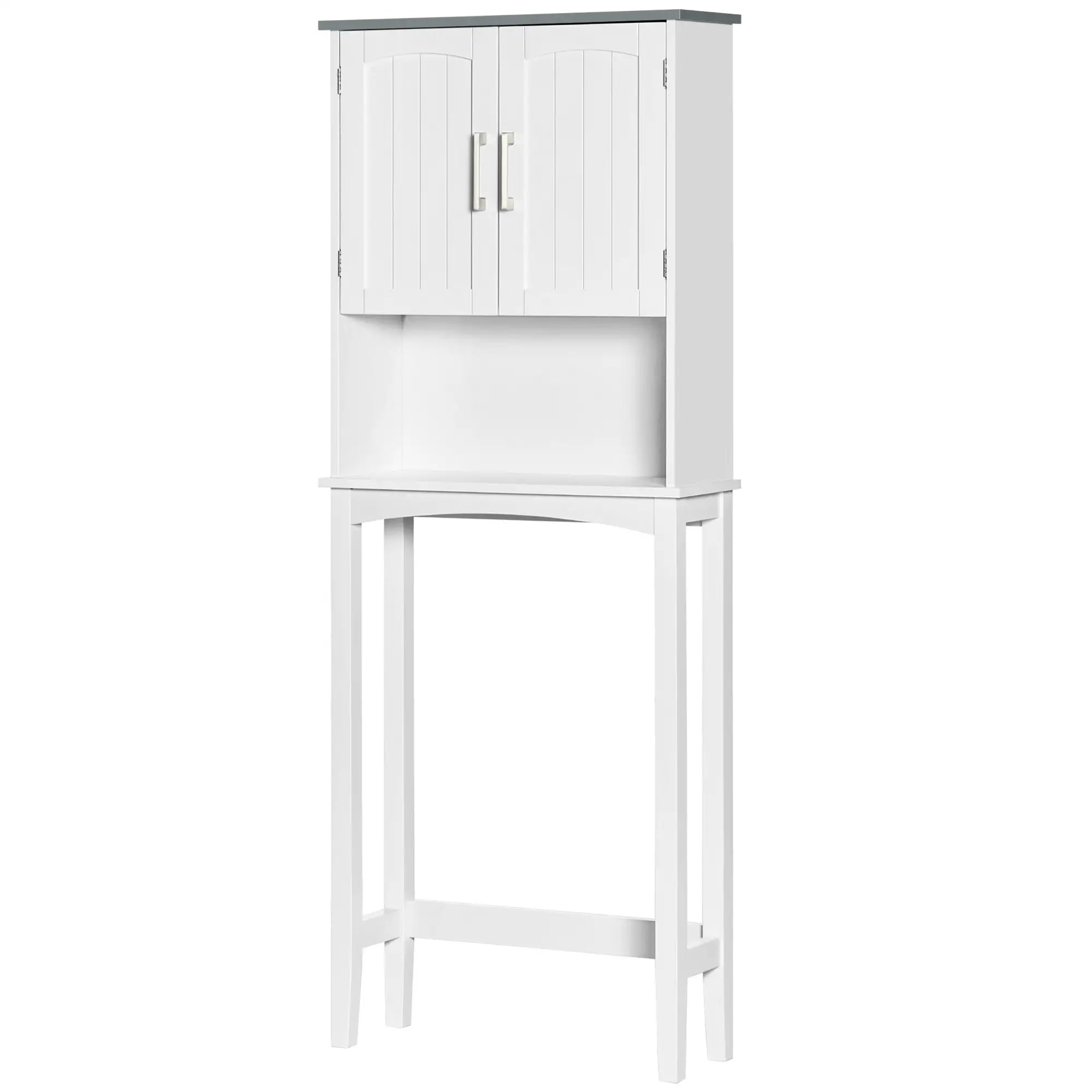 Modern Over Toilet Storage Cabinet, Double Door, Adjustable Shelf, White Over The Toilet Storage White at Gallery Canada