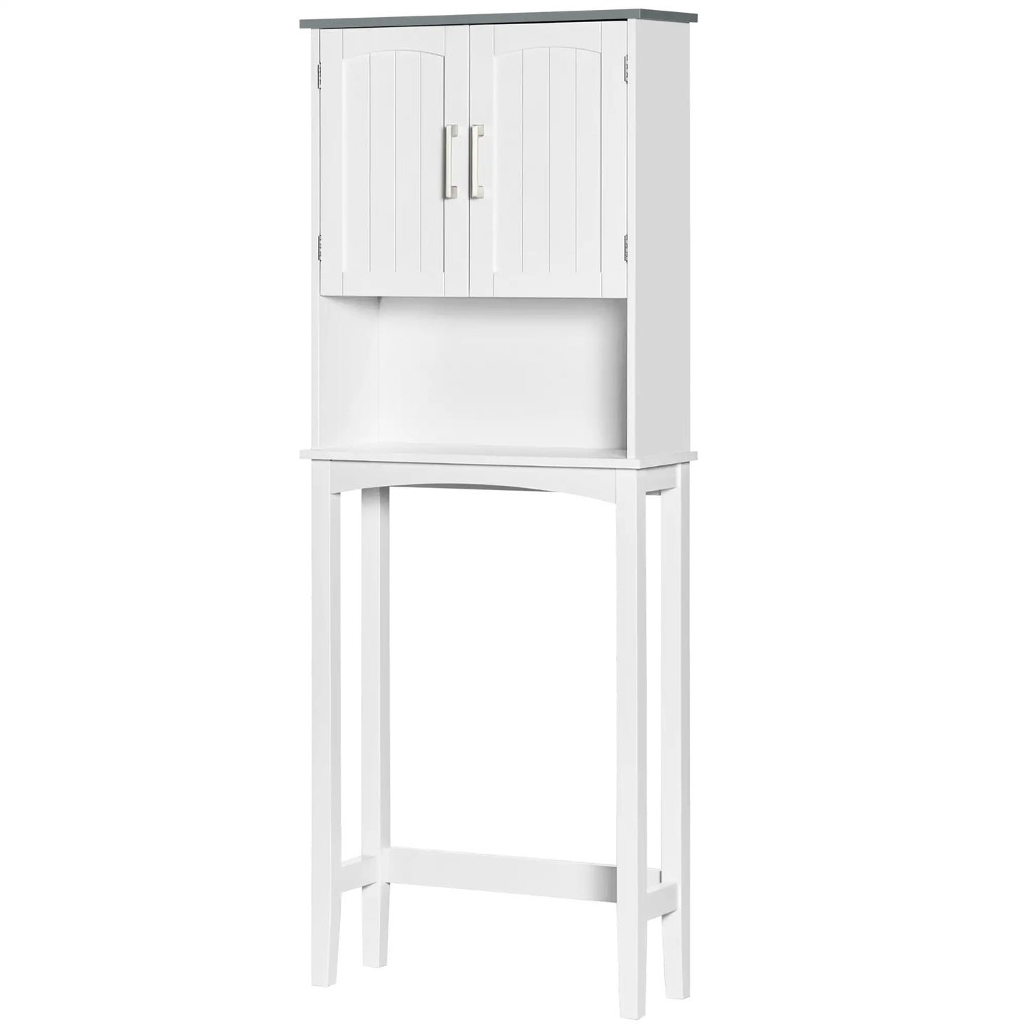Modern Over Toilet Storage Cabinet, Double Door, Adjustable Shelf, White Over The Toilet Storage White at Gallery Canada