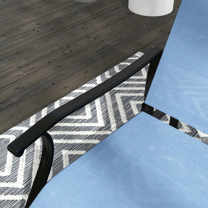 3PCs Gliding Rocking Chair, Bistro Tea Table Set, Light Blue Outdoor Gliders at Gallery Canada