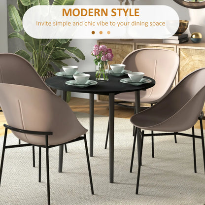 Folding Round Drop Leaf Dining Table, Wood Legs, Distressed Black, Black Bar Tables & Dining Tables at Gallery Canada