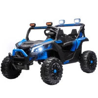 24V 2 Seater Ride On Truck, Remote, Dual Motors, Blue