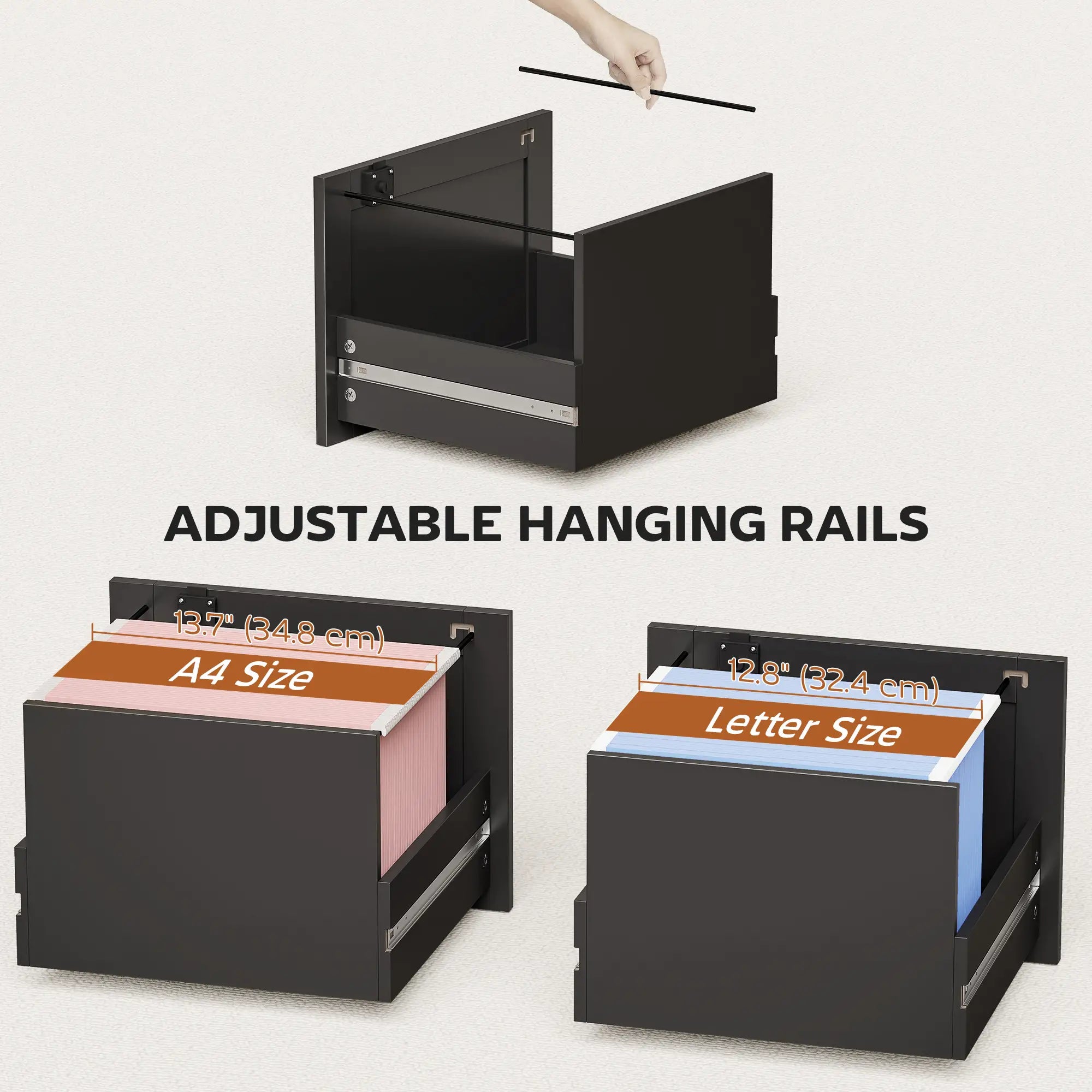 2 Drawer File Cabinet With Lock, Vertical Filing Cabinet, Black Office Cabinets & Cupboards at Gallery Canada
