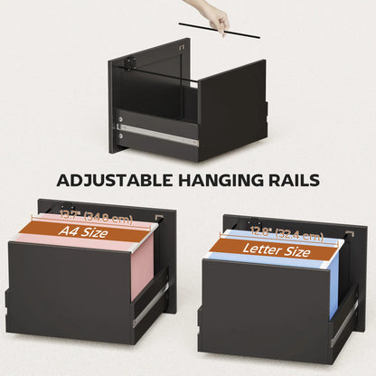 2 Drawer File Cabinet With Lock, Vertical Filing Cabinet, Black Office Cabinets & Cupboards at Gallery Canada
