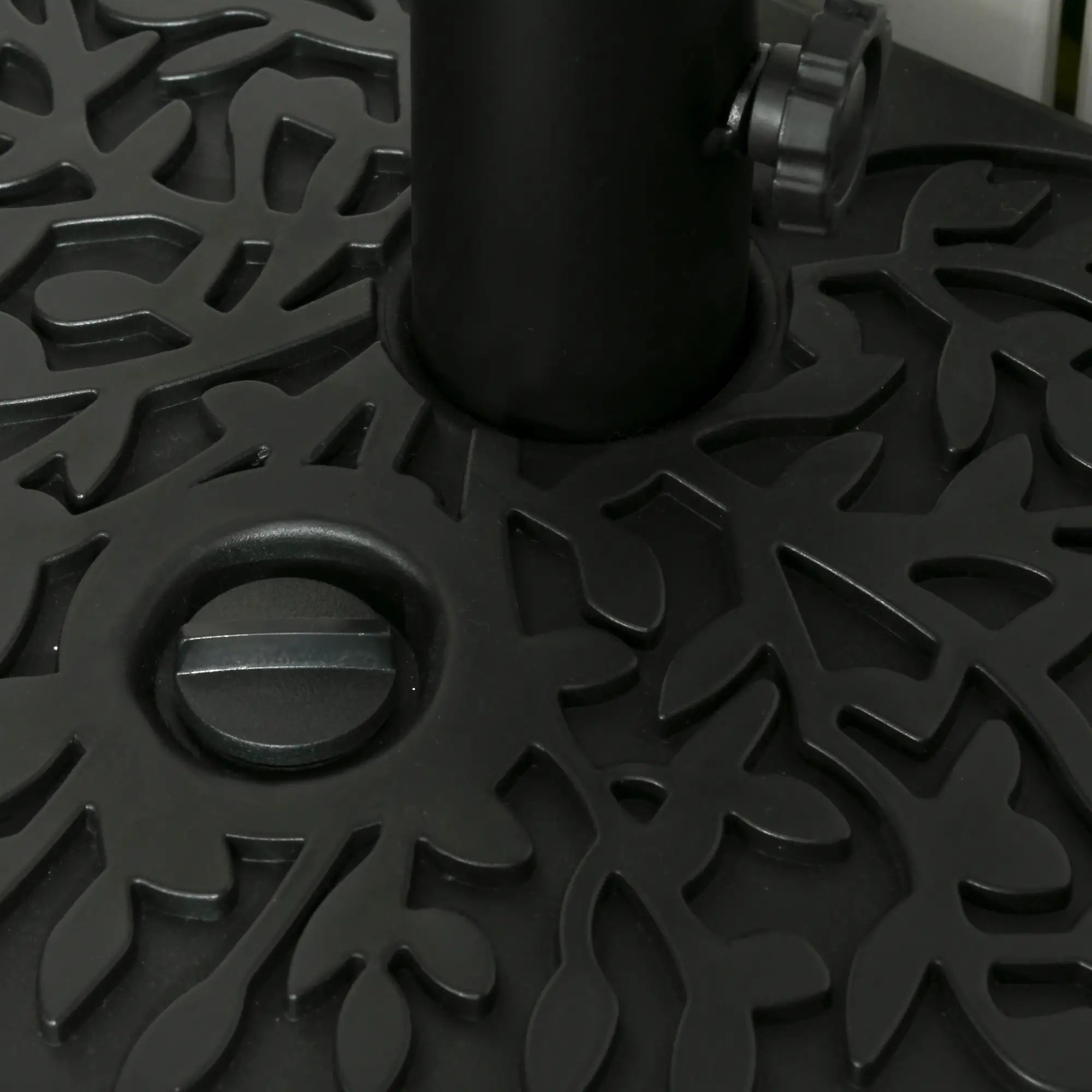 Half Round Umbrella Base, 40lb Water or 46lb Sand, Black Umbrella Bases at Gallery Canada