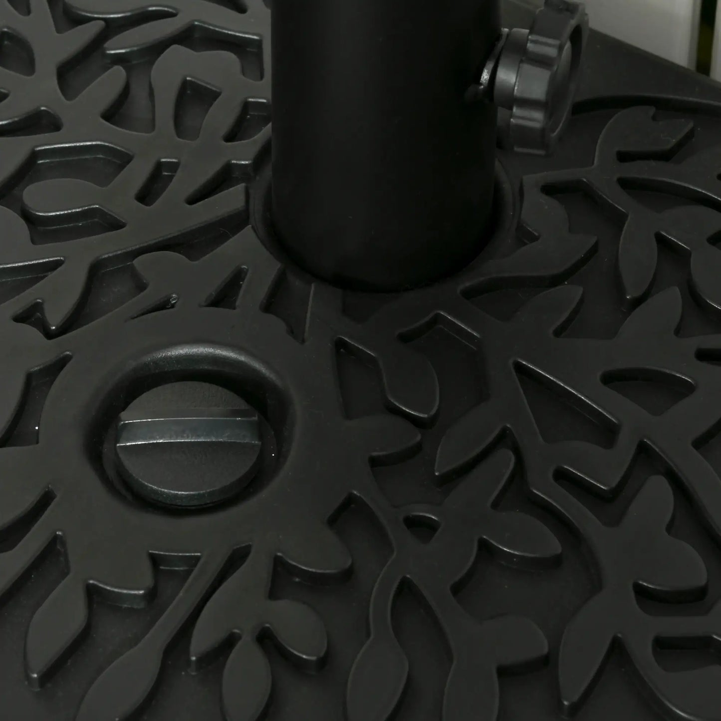 Half Round Umbrella Base, 40lb Water or 46lb Sand, Black Umbrella Bases at Gallery Canada